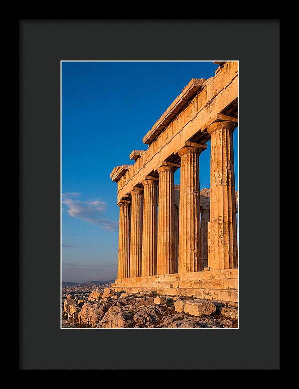 Parthenon Illuminated At Dusk