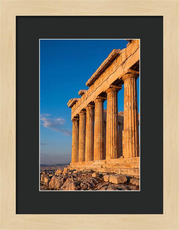 Parthenon Illuminated At Dusk