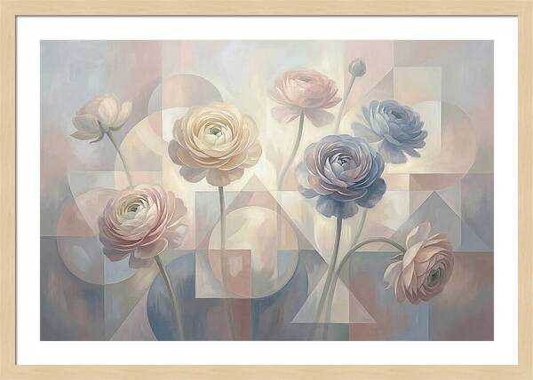 Pastel Ranunculus Blooms