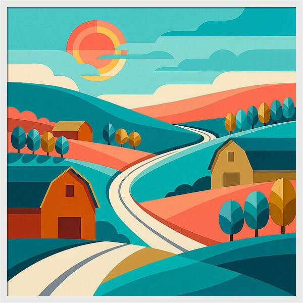 Pastoral Serenity In Color