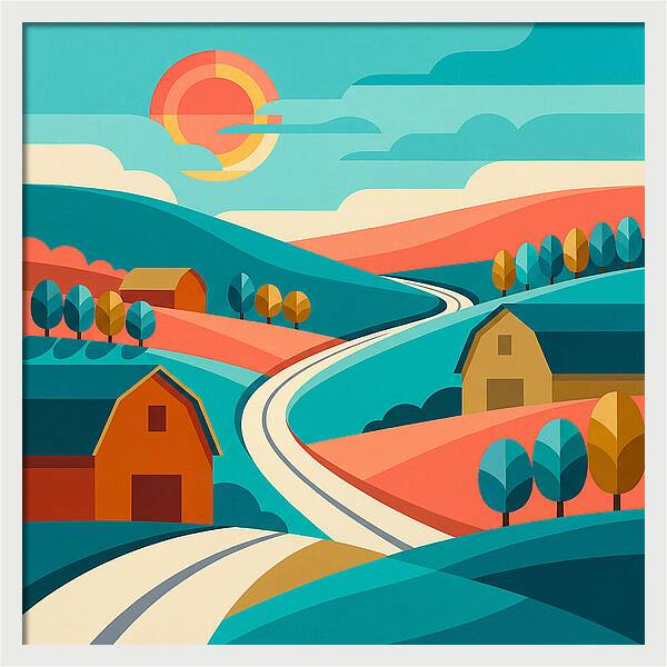 Pastoral Serenity In Color