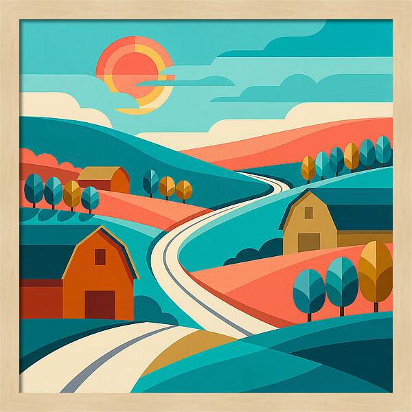 Pastoral Serenity In Color