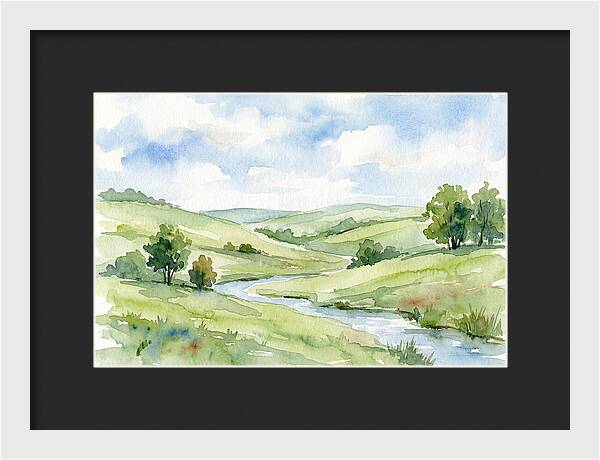 Pastoral Serenity In Watercolor