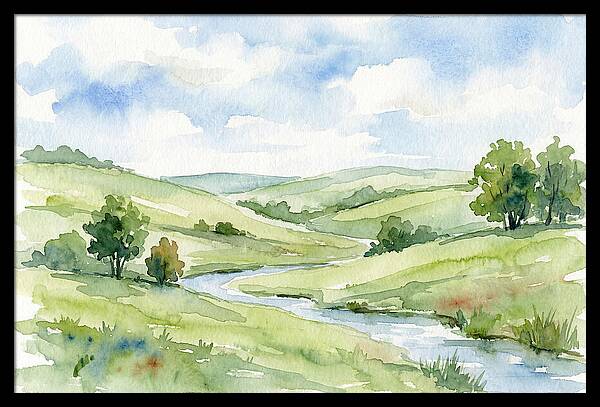 Pastoral Serenity In Watercolor