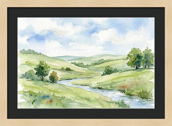 Pastoral Serenity In Watercolor