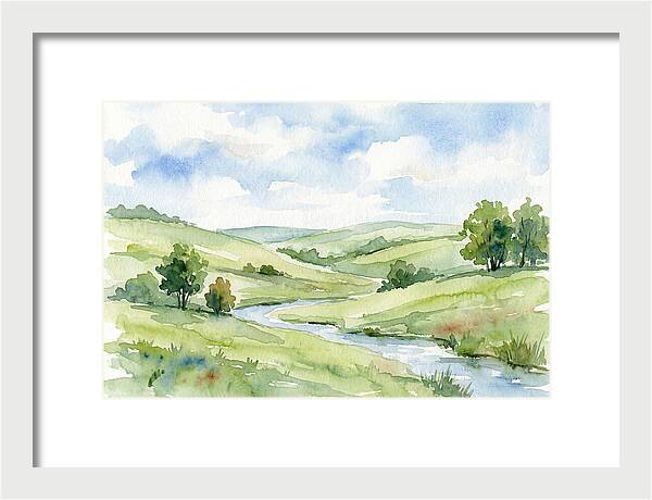 Pastoral Serenity In Watercolor