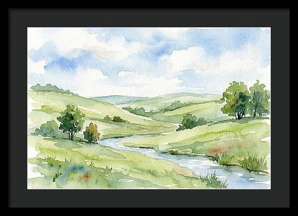 Pastoral Serenity In Watercolor
