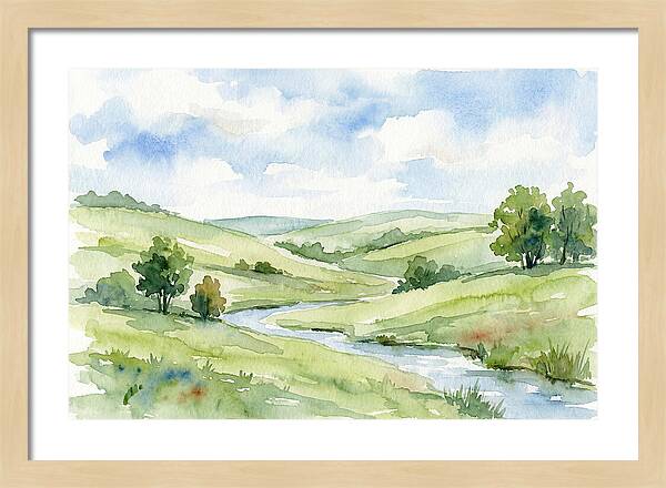 Pastoral Serenity In Watercolor