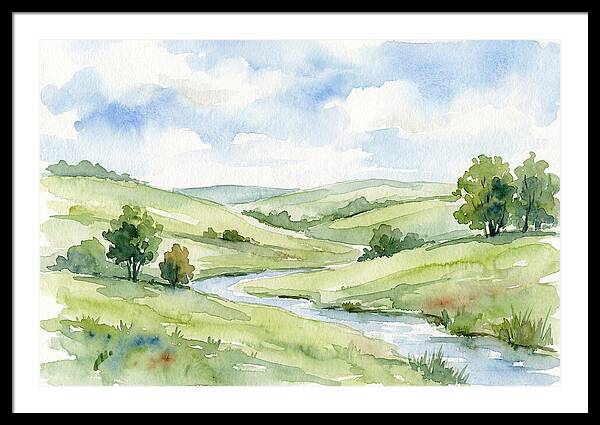 Pastoral Serenity In Watercolor
