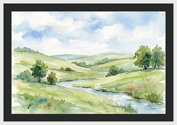 Pastoral Serenity In Watercolor