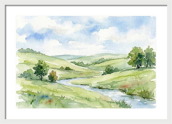 Pastoral Serenity In Watercolor