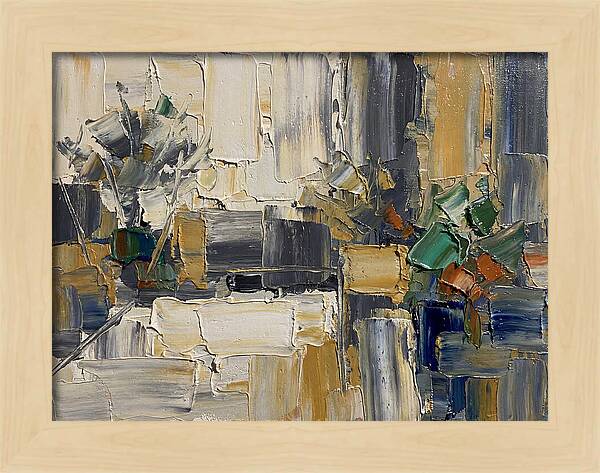 Patio Landscape In Palette Knife