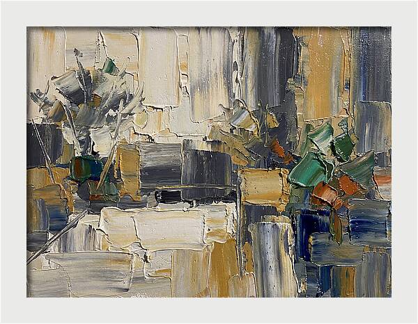 Patio Landscape In Palette Knife