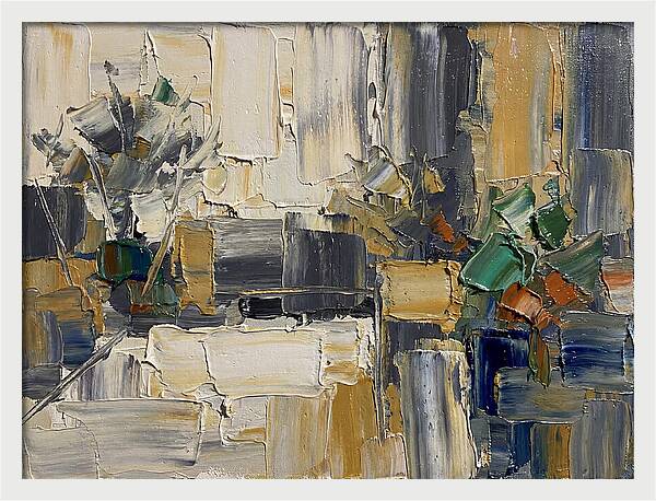 Patio Landscape In Palette Knife
