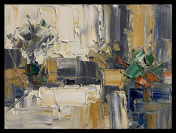 Patio Landscape In Palette Knife
