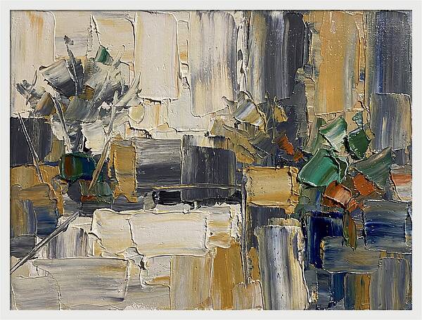 Patio Landscape In Palette Knife