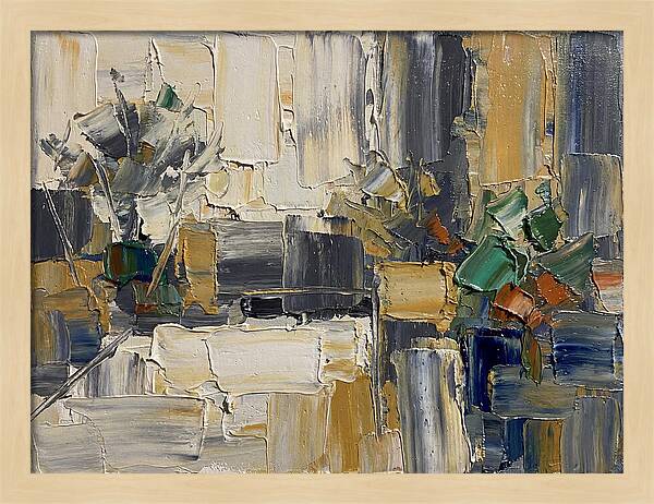 Patio Landscape In Palette Knife