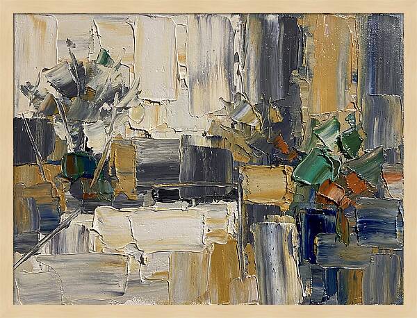 Patio Landscape In Palette Knife