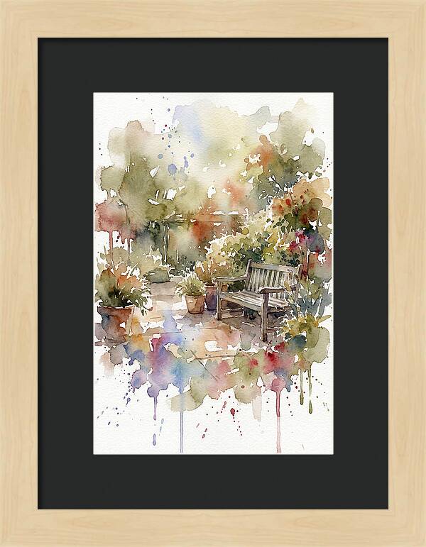 Patio Serenity In Watercolor