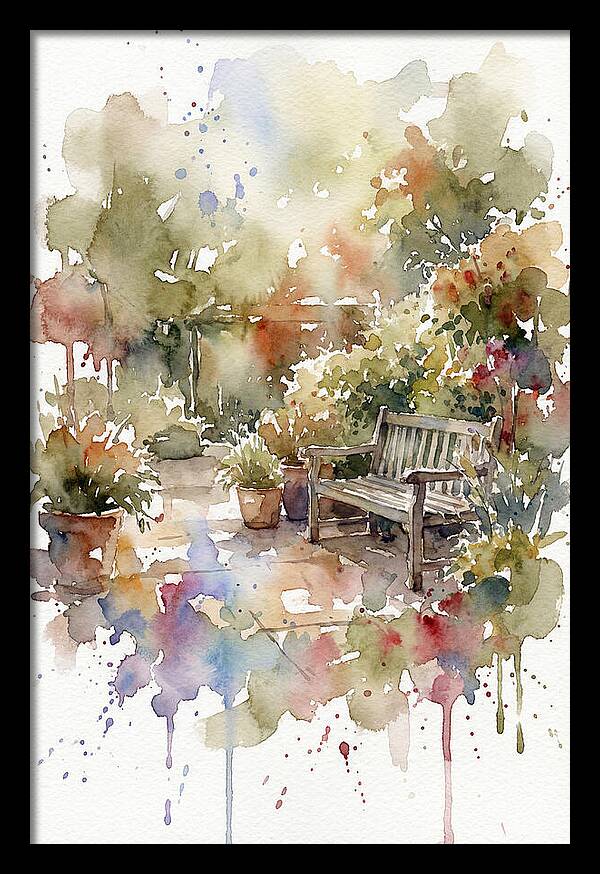 Patio Serenity In Watercolor