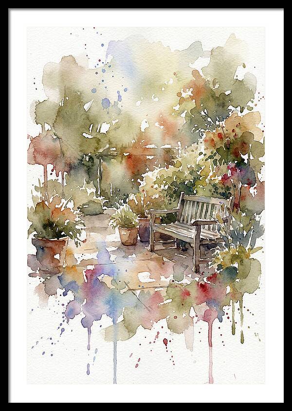 Patio Serenity In Watercolor