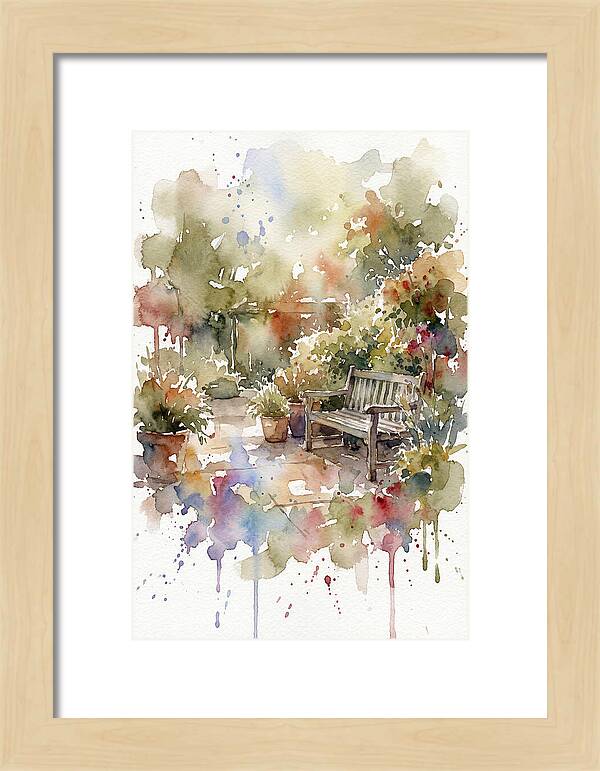 Patio Serenity In Watercolor