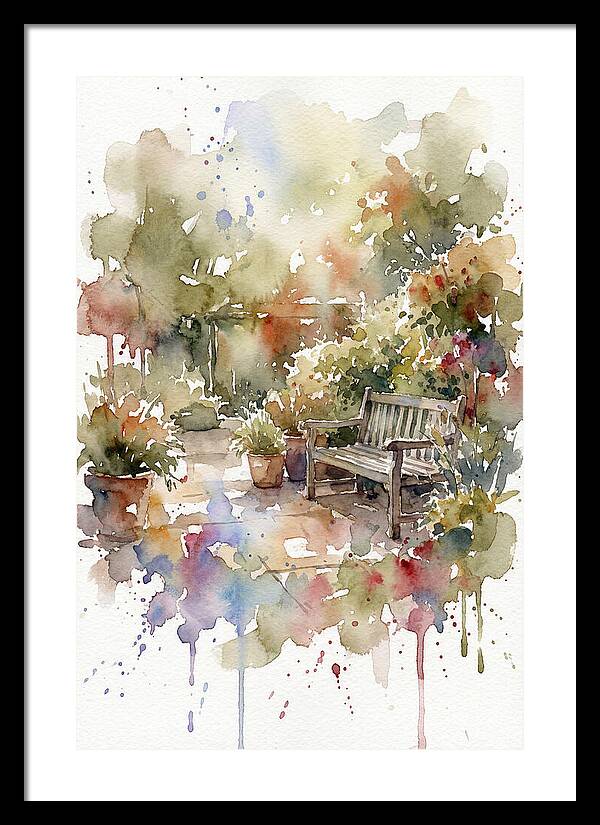 Patio Serenity In Watercolor