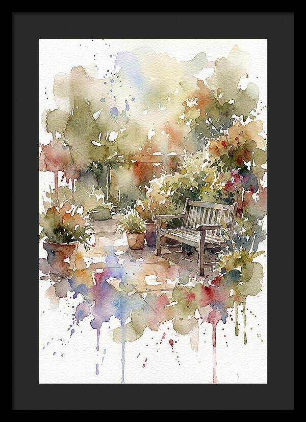 Patio Serenity In Watercolor