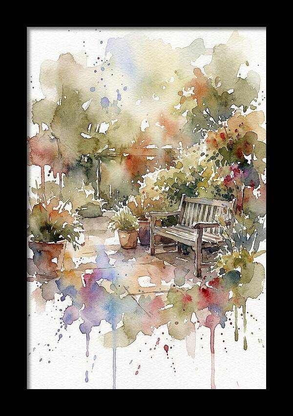 Patio Serenity In Watercolor