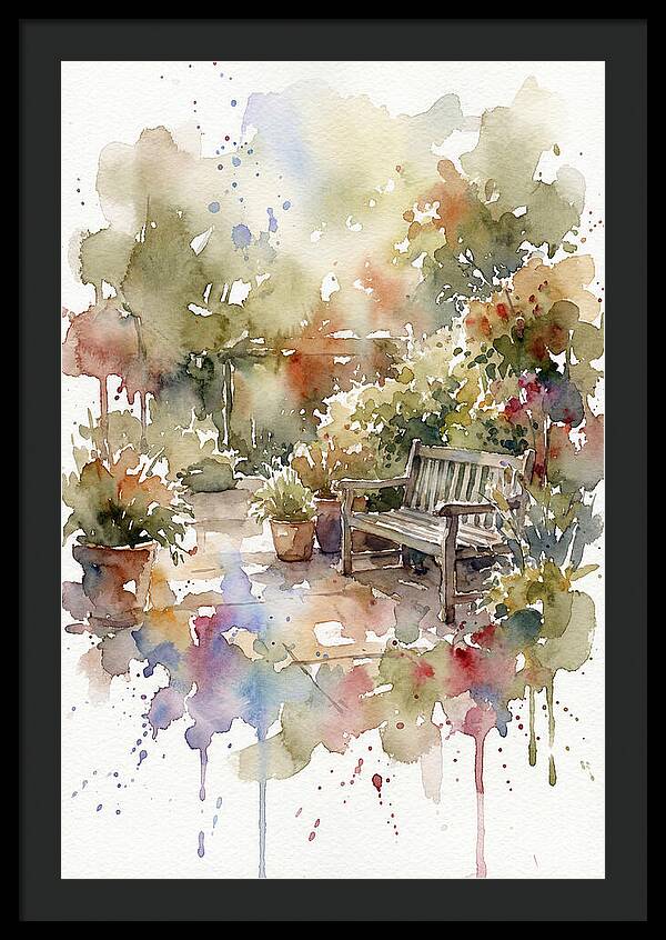 Patio Serenity In Watercolor