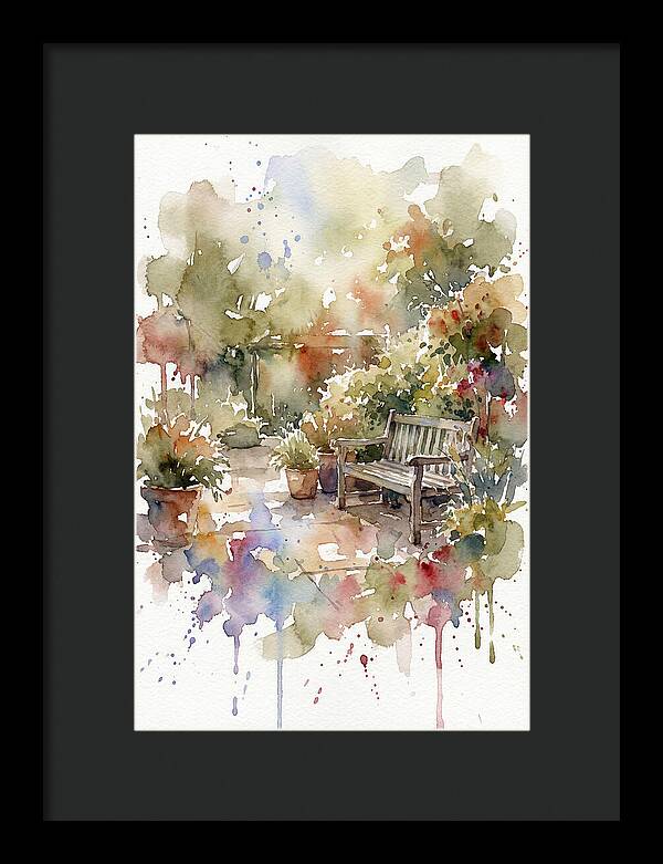 Patio Serenity In Watercolor