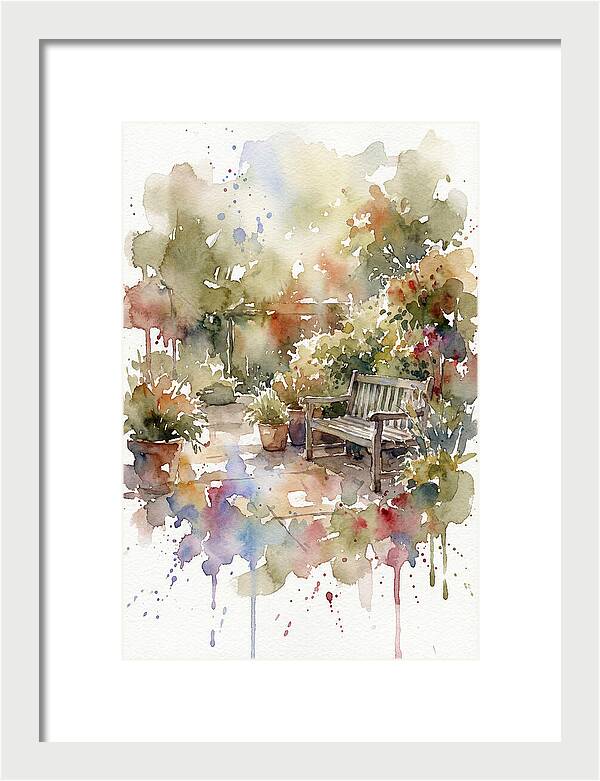 Patio Serenity In Watercolor