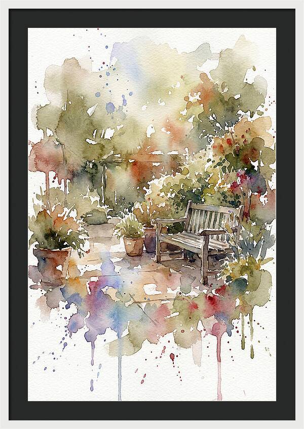 Patio Serenity In Watercolor