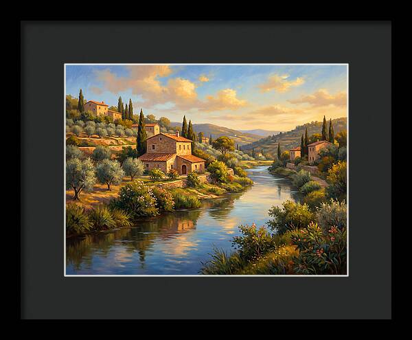 Peaceful Mediterranean River Scene