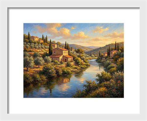 Peaceful Mediterranean River Scene