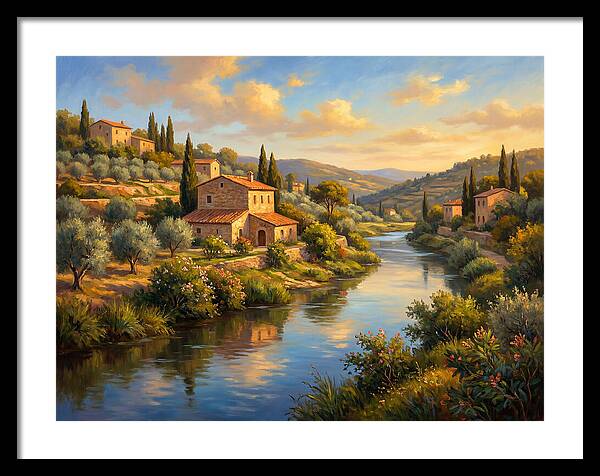 Peaceful Mediterranean River Scene