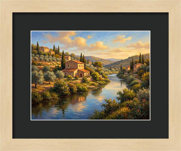 Peaceful Mediterranean River Scene