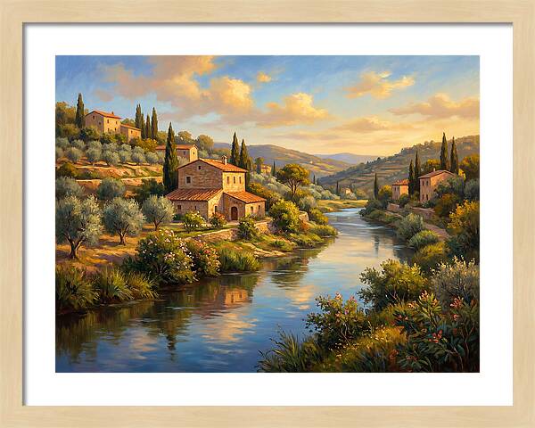 Peaceful Mediterranean River Scene