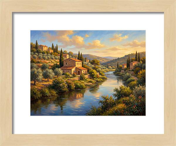 Peaceful Mediterranean River Scene