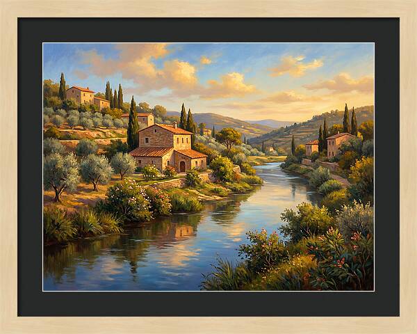 Peaceful Mediterranean River Scene