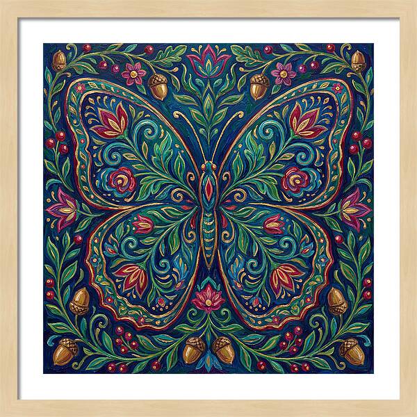 Peacock Butterfly Elegance