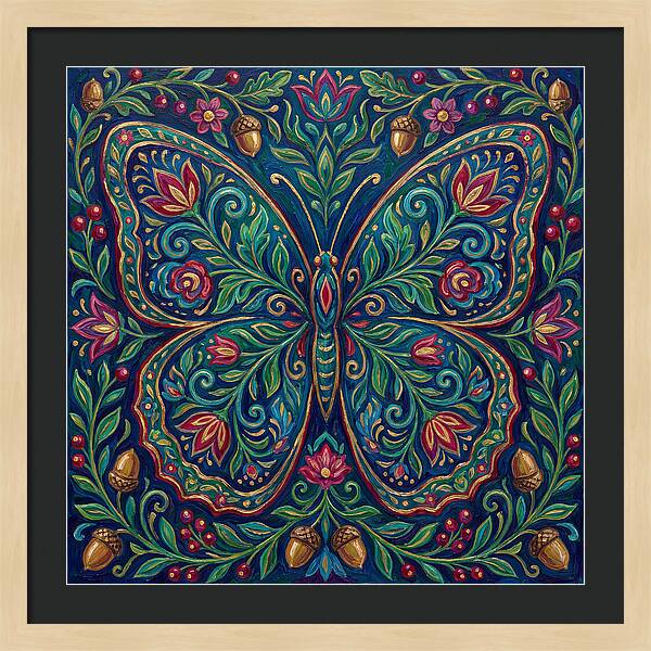 Peacock Butterfly Elegance