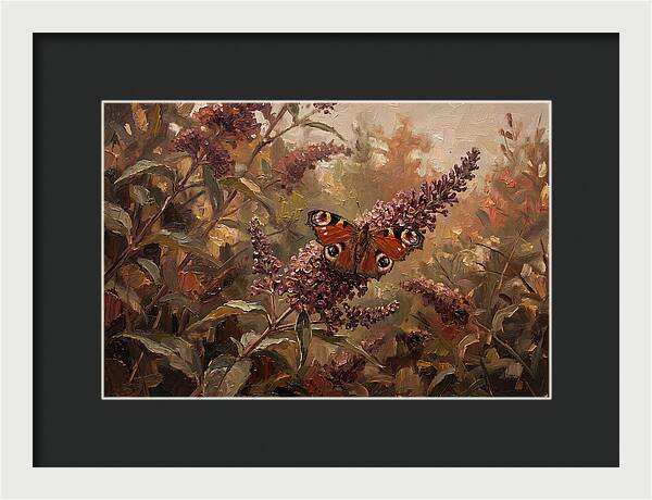 Peacock Butterfly On Buddleja Bush