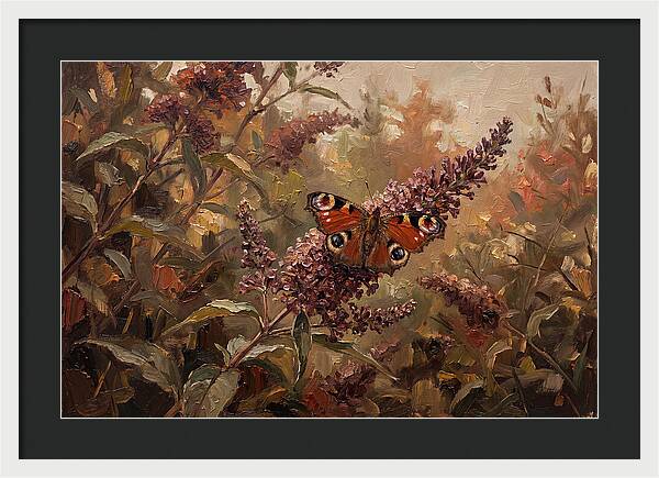 Peacock Butterfly On Buddleja Bush