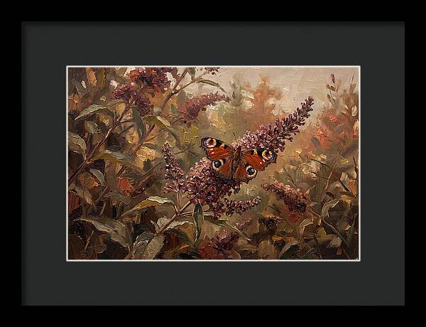 Peacock Butterfly On Buddleja Bush