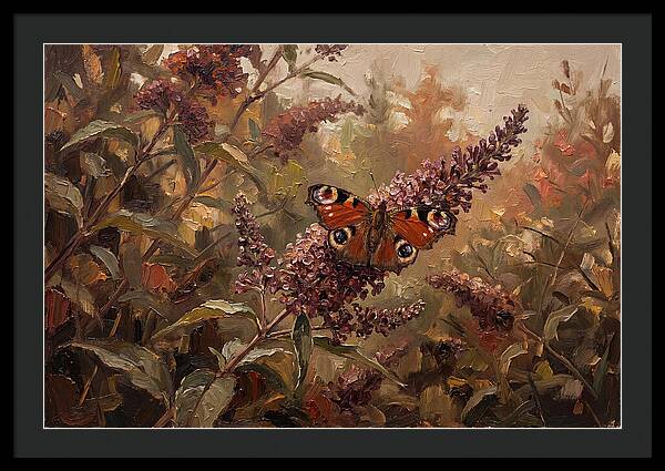 Peacock Butterfly On Buddleja Bush