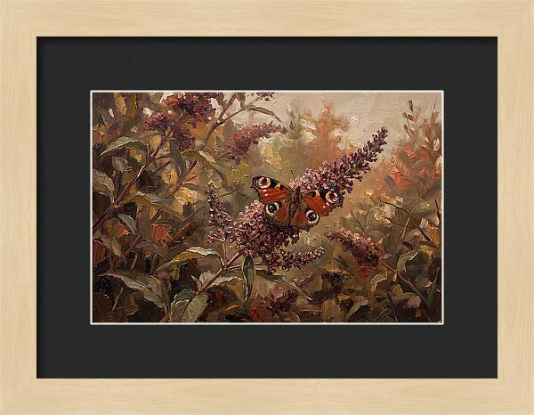 Peacock Butterfly On Buddleja Bush