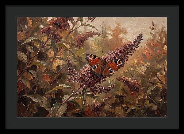 Peacock Butterfly On Buddleja Bush