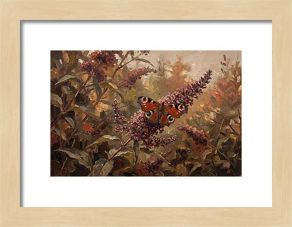 Peacock Butterfly On Buddleja Bush