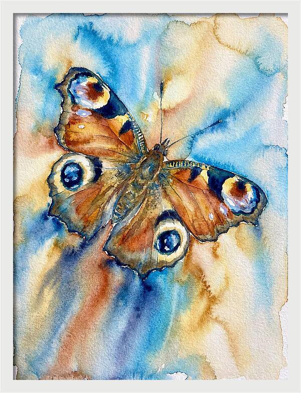 Peacock Butterfly Watercolor